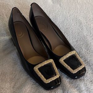 Sam Edelman Thalia Square Toe Patent Leather Pumps. Size 8.5